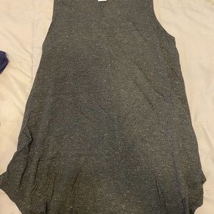 Old Navy Luxe Cotton Tank: Gray with Gold